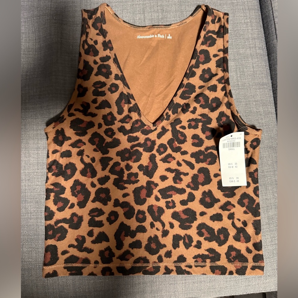 NWT Abercrombie & Fitch Brown and Black
Animal Print Tank